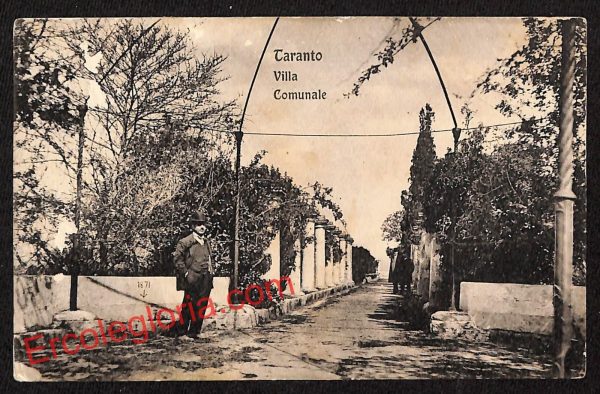 ai7360 - CARTOLINA D' EPOCA - Taranto Città - Villa Comunale