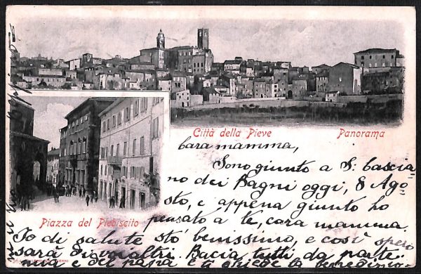 ac3167 - CARTOLINA  D'EPOCA - Perugia Provincia - Cita delle Pieve  1902
