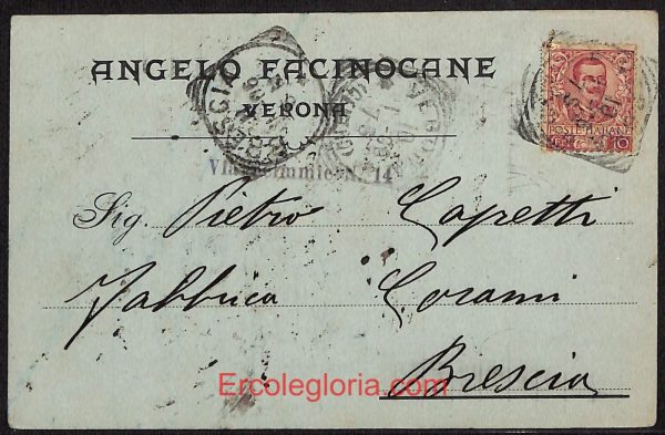 ae3002 - CARTOLINA  D'EPOCA - Verona Città - Angelo Facinocane