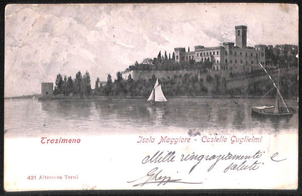 ac3056 - CARTOLINA  D'EPOCA - Perugia Provincia - TRASIMENO  1905