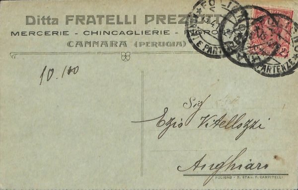 ac2705 - CARTOLINA  D'EPOCA - Perugia Provincia - CANNARA  1914.