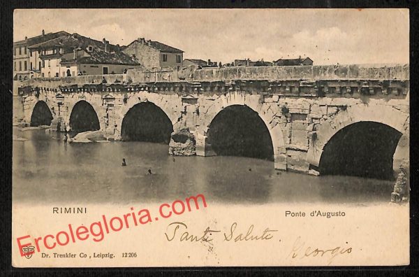 ai0709 - CARTOLINA D'EPOCA - Rimini Città - Ponte d'Augusto