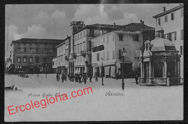 ai0714 - CARTOLINA D'EPOCA - Rimini Città - Piazza Giulio Cesare