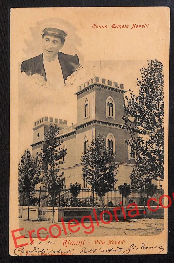 ai0718 - CARTOLINA D'EPOCA - Rimini Città - Villa Novelli