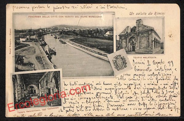 ai0724 - CARTOLINA D'EPOCA - Rimini Città - Panorama