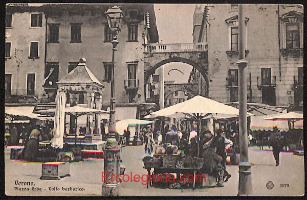 ae3032 - CARTOLINA  D'EPOCA - Verona Città - Piazza Erbe