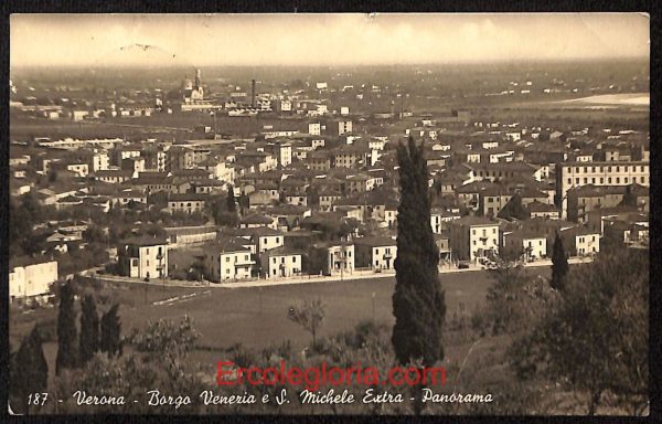 ae3046 - CARTOLINA  D'EPOCA - Verona Città - Panorama - S. Michele Extra