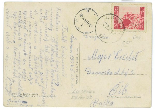 P2574 - ITALIA , LITOPRALE SLOVENO OCCU. MILITARE JUGOSLAVA ,