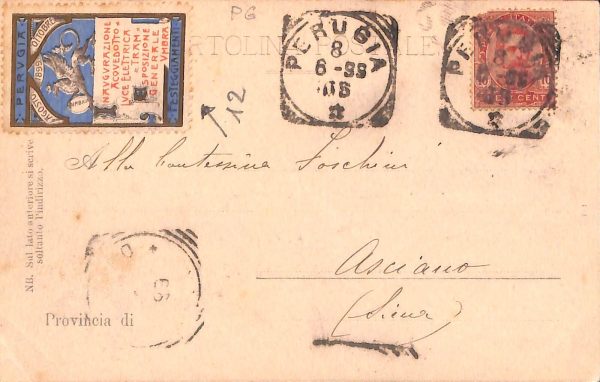 ac3277 - CARTOLINA  D'EPOCA - Perugia Provincia - ASSISI  1899 - immagine 2