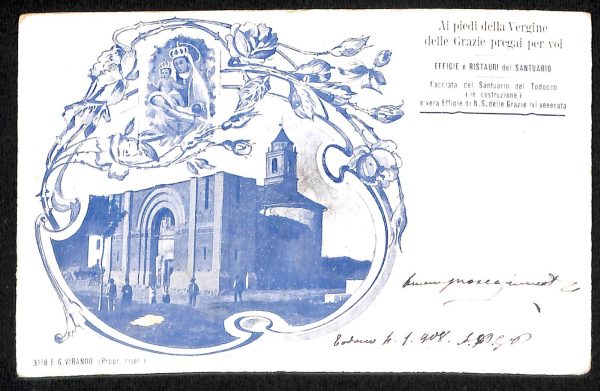 ab4222  -  CARTOLINA  D'EPOCA -  Cuneo - Effigie e Istauri del Santuario
