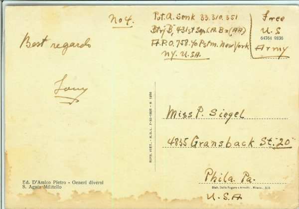 01273  CARTOLINA d'Epoca: SANT'AGATA DI MILITELLO - MESSINA - immagine 2