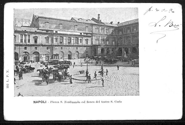 ab8040 - CARTOLINA  D'EPOCA - Napoli  Città - Piazza S. Ferdinando  1902