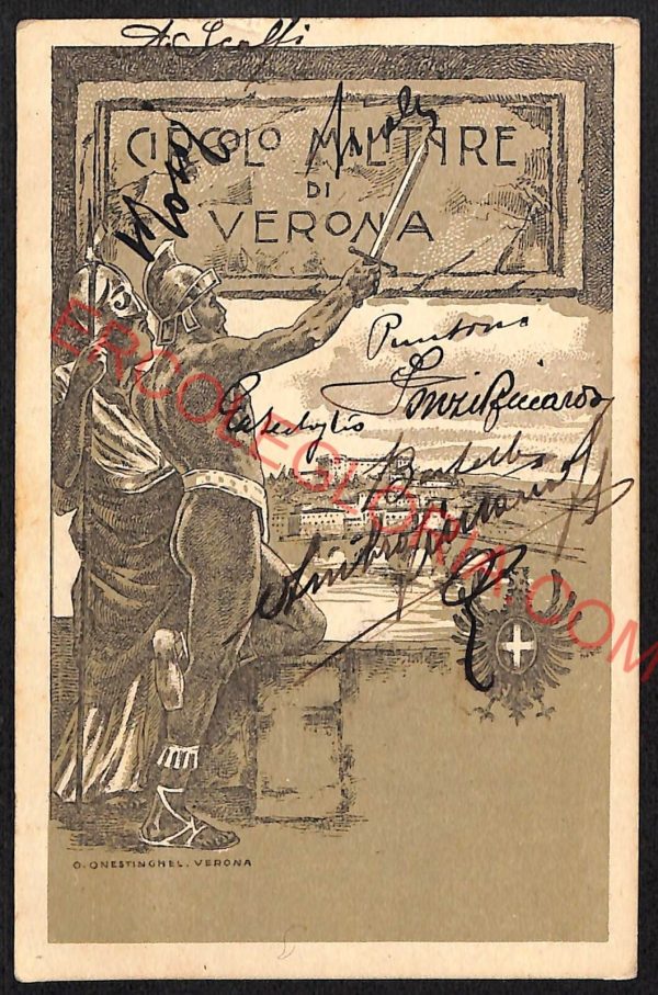 ae3128 - CARTOLINA  D'EPOCA - Verona Città - Circolo Militare di Verona