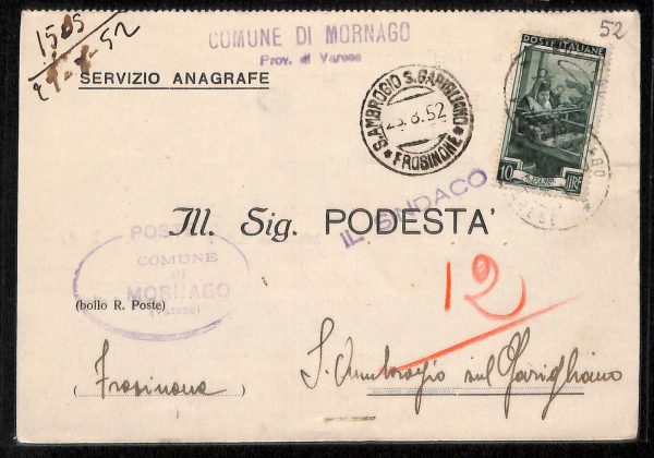 ab5221 -  CARTOLINA  D'EPOCA -  Varese Provincia  : MORNAGO