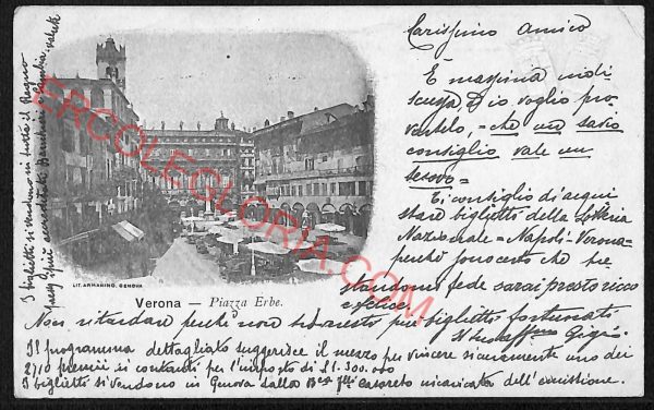 ae3139 - CARTOLINA  D'EPOCA - Verona Città - Piazza Erbe