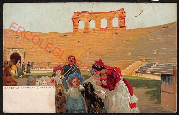 ae3145 - CARTOLINA  D'EPOCA - Verona Città - Arena - Interno
