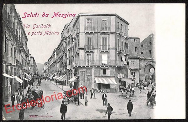 ag8755 - CARTOLINA D'EPOCA - Messina Città - Via Garibaldi