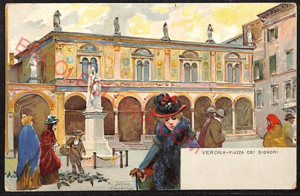 ae3156 - CARTOLINA  D'EPOCA - Verona Città - Piazza dei Signori