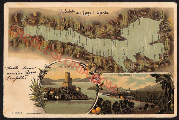 ae3162 - CARTOLINA  D'EPOCA - Verona Città - Lago di Guarda  1901