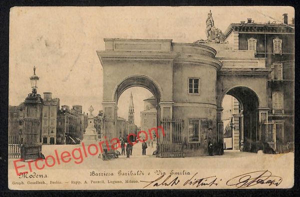 ag9384 - CARTOLINA D'EPOCA - Modena Città - Barriera Garibaldi