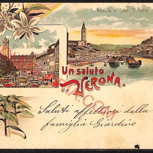 ae3169 - CARTOLINA  D'EPOCA - Verona Città - Piazza delle Erbe  1900