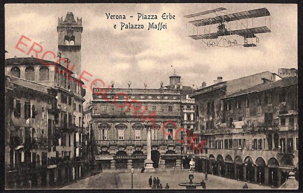 ae3173 - CARTOLINA  D'EPOCA - Verona Città - Piazza Erbe  1912