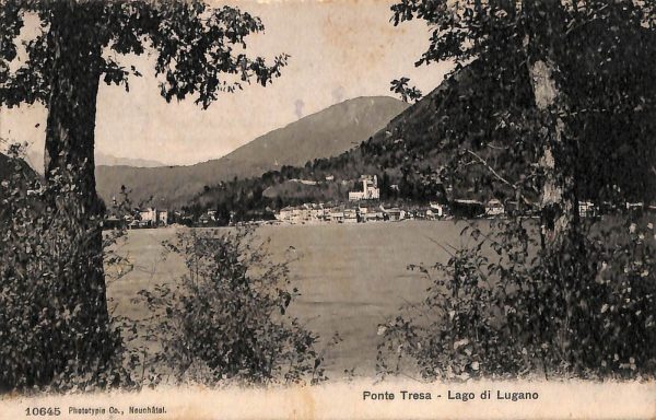 ab5261 -  CARTOLINA  D'EPOCA -  Varese Provincia  : PONTE TRESA