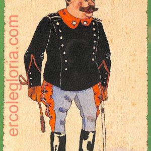ah1677 - CARTOLINA EPOCA dipinta a MANO: Costume Militare FIRENZE Lancieri