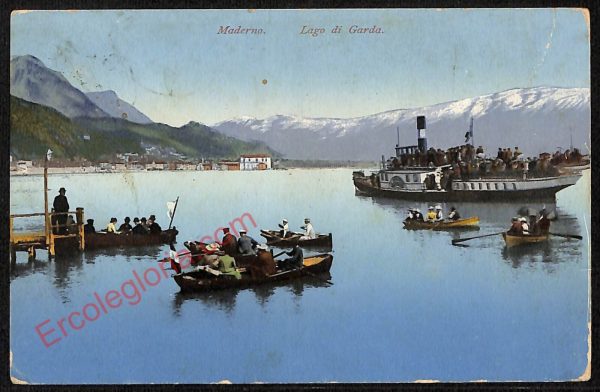 ae4344 - CARTOLINA D'EPOCA - Brescia Provincia - Maderno   1908