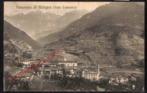 ae4346 - CARTOLINA D'EPOCA - Brescia Provincia - Malegno