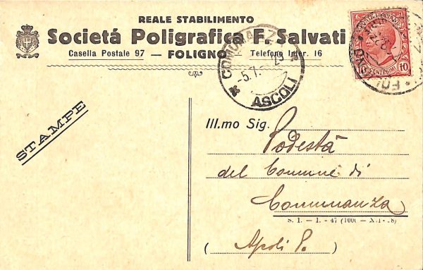 ac2757 - CARTOLINA  D'EPOCA - Perugia Provincia - FOLIGNO
