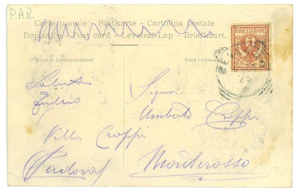 P2983 - BELLUNO 1905, CARTOLINA ILLUSTRATA, CONVEGNO AUTOMOTOCLISTICO NAZIONALE - immagine 2