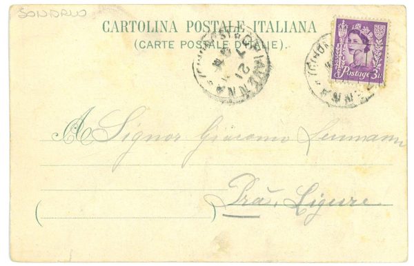 P2994 - CHIAVENNA(SONDRIO) GRÜSS AUSS, 1900 CIRCA, MOLTO BELLA - immagine 2