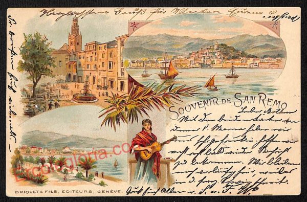 ag5078 - CARTOLINA D'EPOCA - Imperia Provincia - Sanremo    1898
