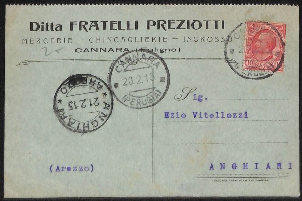 ac3180 - CARTOLINA  D'EPOCA - Perugia Provincia - CANNARA  1915