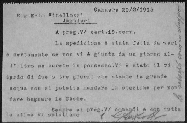ac3180 - CARTOLINA  D'EPOCA - Perugia Provincia - CANNARA  1915 - immagine 2