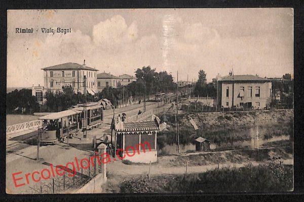 ai0685 - CARTOLINA D'EPOCA - Rimini Città - Viale Bagni