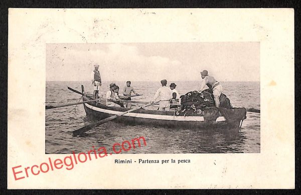 ai0687 - CARTOLINA D'EPOCA - Rimini Città - Partenza pel la Pesca