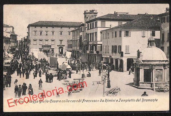 ai0690 - CARTOLINA D'EPOCA - Rimini Città - Piazza Giulio Cesare
