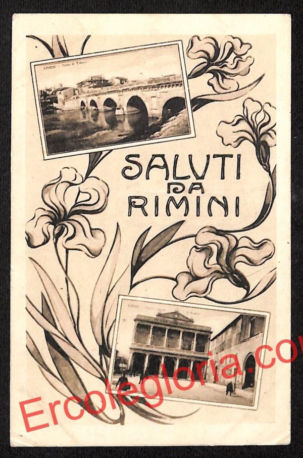 ai0695 - CARTOLINA D'EPOCA - Rimini Città - Teatro Vittorio Emanuele