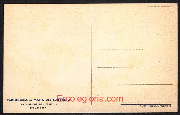 ae1939 - CARTOLINA  D'EPOCA - Bologna Città - Parrocchia S. Maria del Suffragio - immagine 2