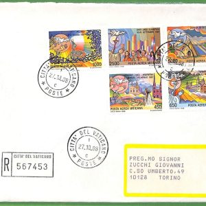ZA1633 - VATICANO - Storia Postale - Busta   FDC  - VIAGGI PAPALI  1988