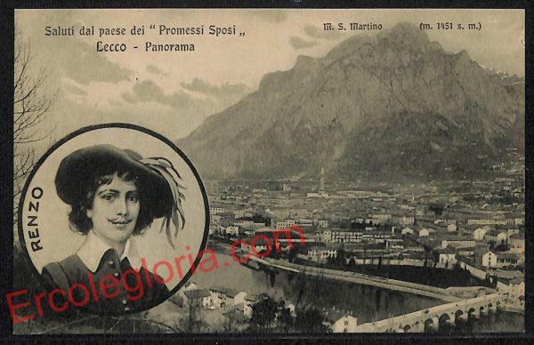 ag5928 - CARTOLINA D'EPOCA - Lecco Città - Promessi Sposi