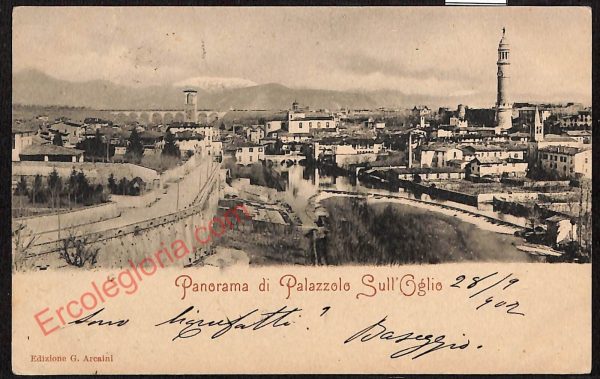 ae4383 - CARTOLINA D'EPOCA - Brescia Provincia -  Palazzolo sull' Oglio