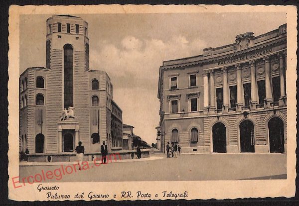ag1905 - CARTOLINA D'EPOCA - Grosseto Città -Palazzo del Governo