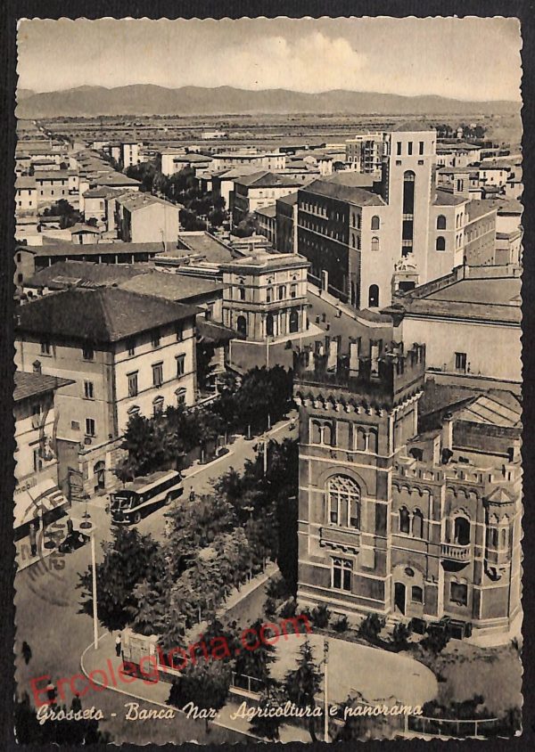 ag1914 - CARTOLINA D'EPOCA - Grosseto Città - Banca Nazionale Agricoltura