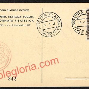ag5932 - CARTOLINA D'EPOCA - Lecco Città - Circolo Filatelico Lecchese