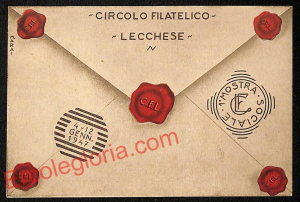 ag5932 - CARTOLINA D'EPOCA - Lecco Città - Circolo Filatelico Lecchese - immagine 2