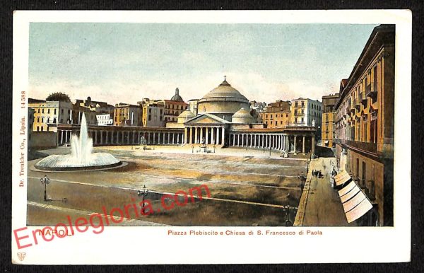 ag9567 - CARTOLINE D'EPOCA - Napoli Città - Chiesa di San Francesco di Paola