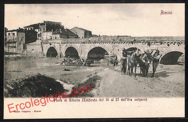 ai0758 - CARTOLINA D'EPOCA - Rimini Città - Ponte di Tiberio